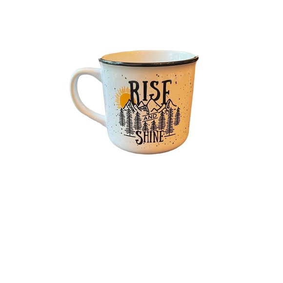 Carson Coffee Cup Mug Vintage Style “ Rise & Shine” - Picture 1 of 3